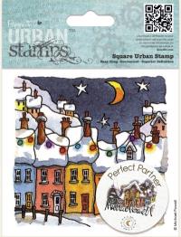 Square stamp -  Christmas Lights - Click for larger image