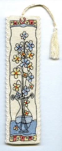 Flowers in Glass Vase Bookmark - Click for larger image